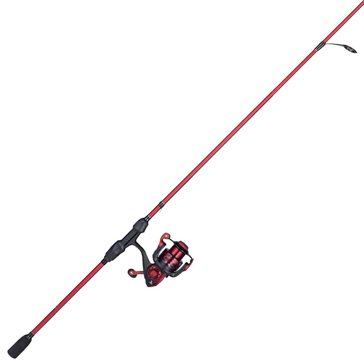 black and red fishing reel Matzuo Red Spinning Combo Reel