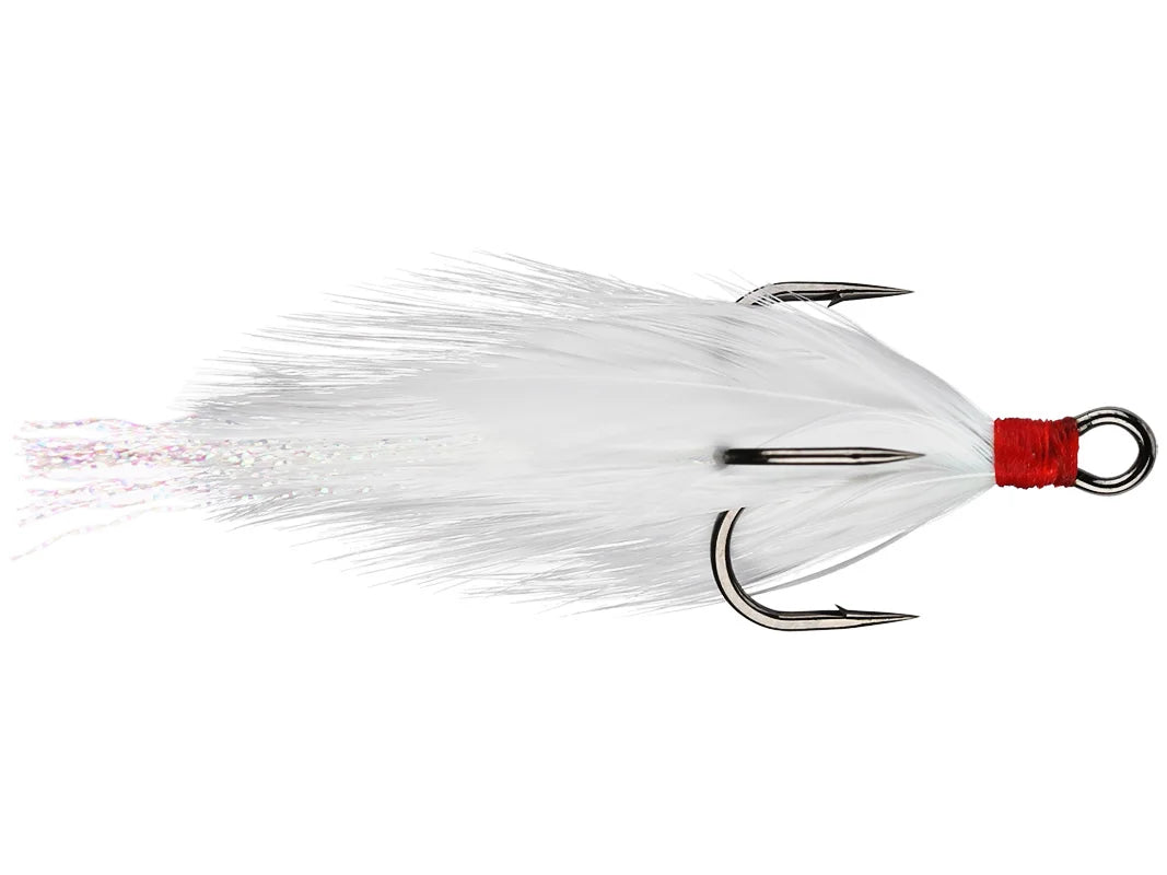 Gamakatsu Feathered Treble Hook - White/White