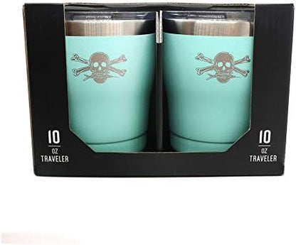 Calcutta Outdoors 10 oz. Sea Foam Insulated Tumbler, 2-Pack - Drinking Travel Mug with Lid