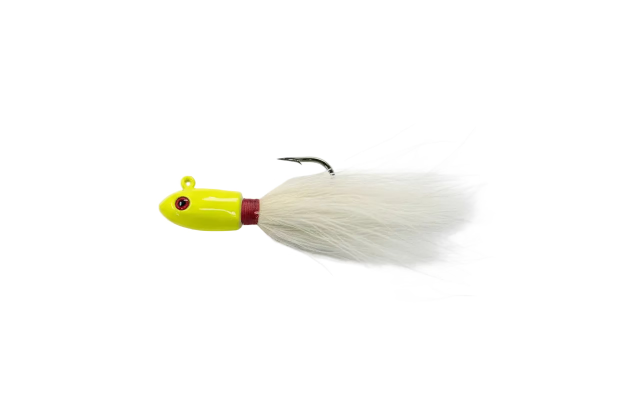 B-52 Bucktail Jig 4oz / Glow/White