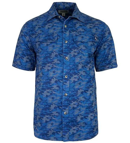 Men’s Dot Camo Stretch Short Sleeve Fishing Shirt