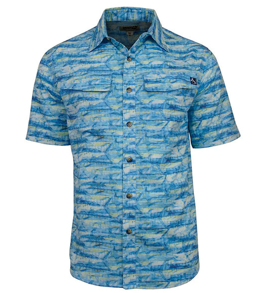 Men’s Marlin Camo Stretch Short Sleeve Fishing Shirt