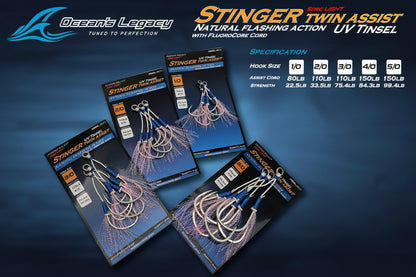 Ocean's Legacy Tako Bait Stinger Twin Assist Hooks