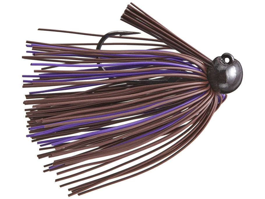 Bass Patrol Round Rubber Western Football Jig Brown/Purple / 1/2oz