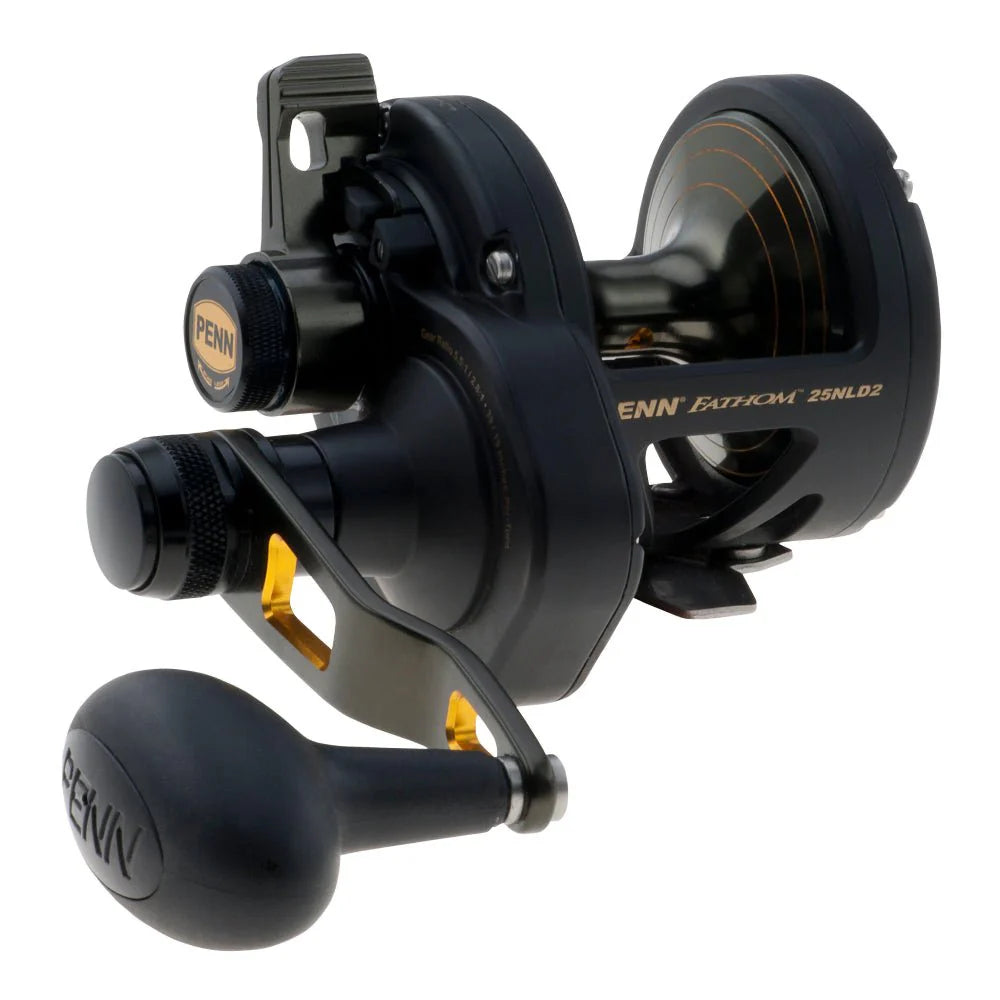 Penn Fathom Two Speed Conventional Lever Drag Reel - "OG" Black and Gold