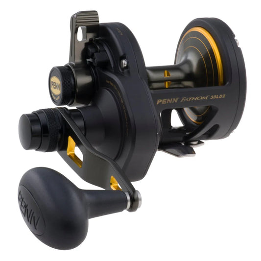Penn Fathom Two Speed Conventional Lever Drag Reel - "OG" Black and Gold